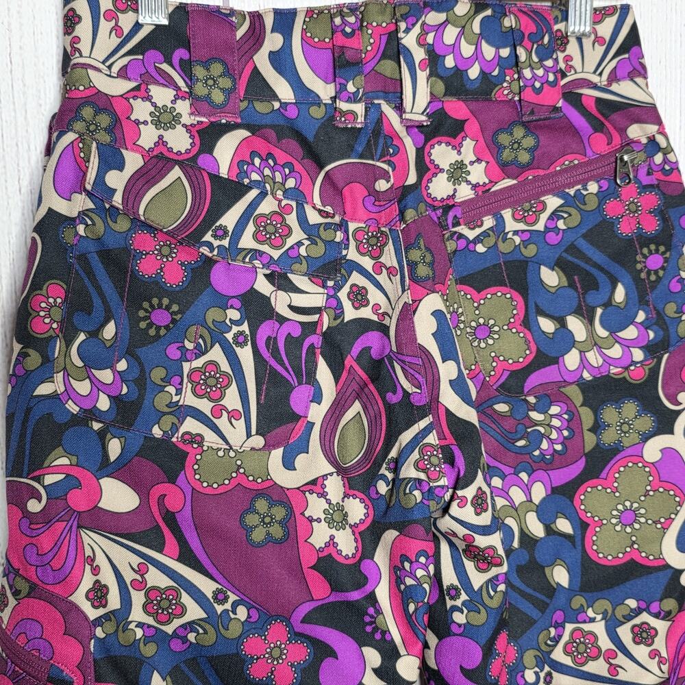 Boulder Gear Kids Psychedelic Snow Pants Retro Print, Youth Size Medium - Picture 5 of 7